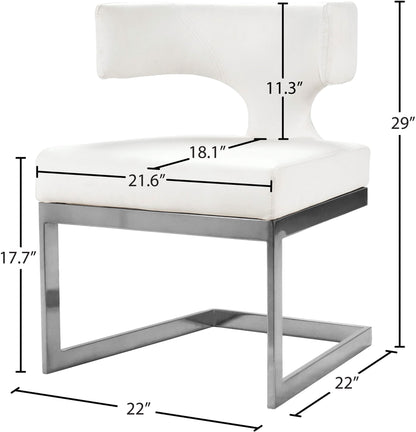 Alexandra - Dining Chair with Chrome Legs