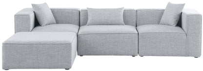 Cube - Linen 4 Piece Modular Sectional With Chaise