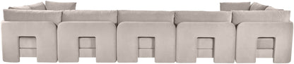 Hammond - Velvet Performance Fabric Upholstered 7 Piece U-Shaped Sectional