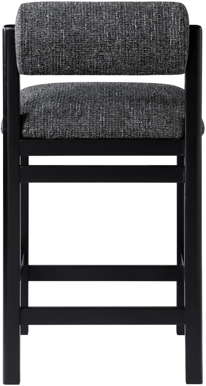 Roundhill - Fabric Counter Stool - Black Frame