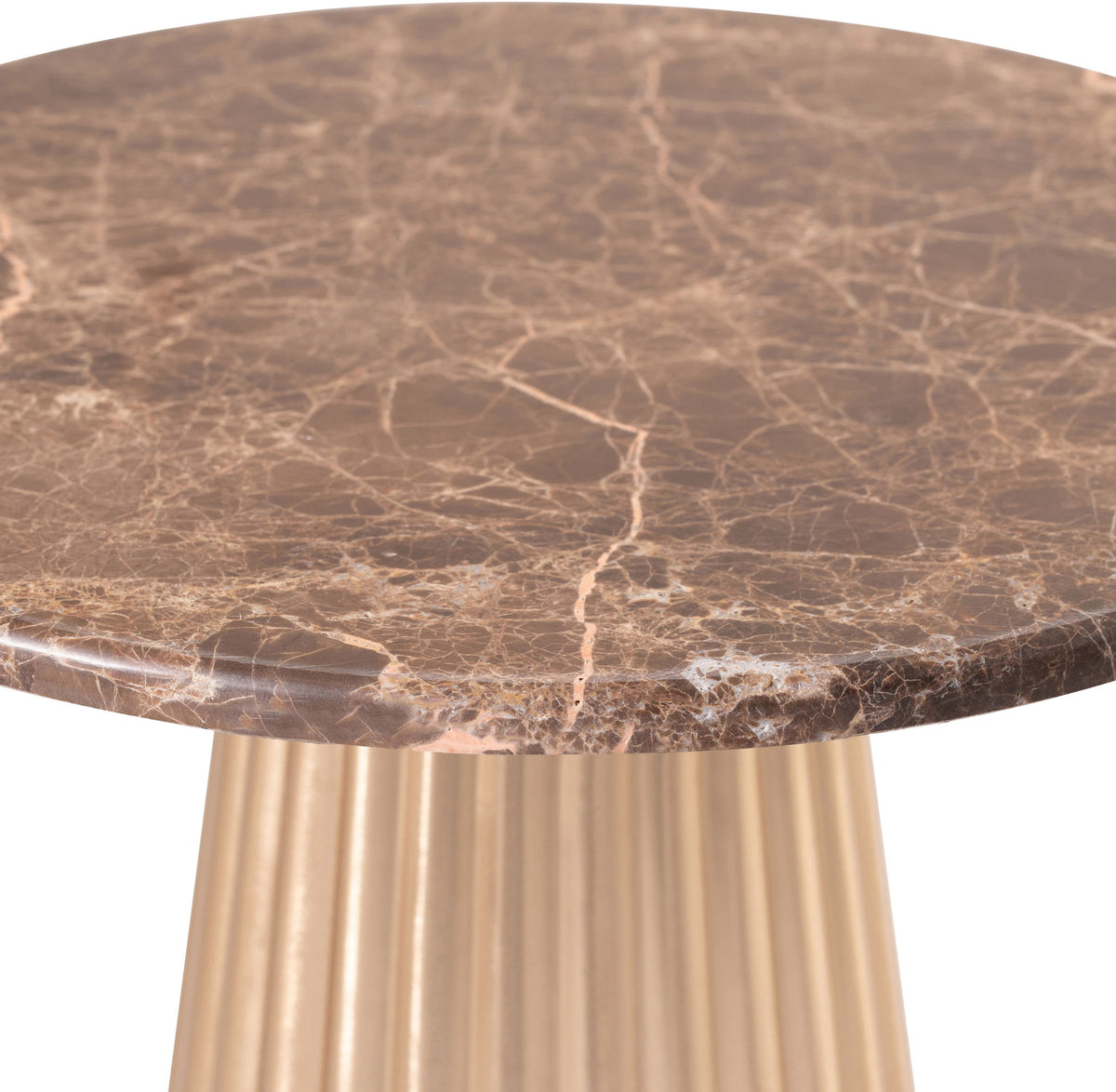 Cindra - Genuine Marble Top And Iron Base Table