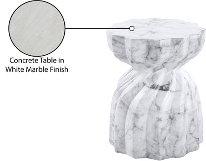 Caserta - Marble Finish Concrete End Table