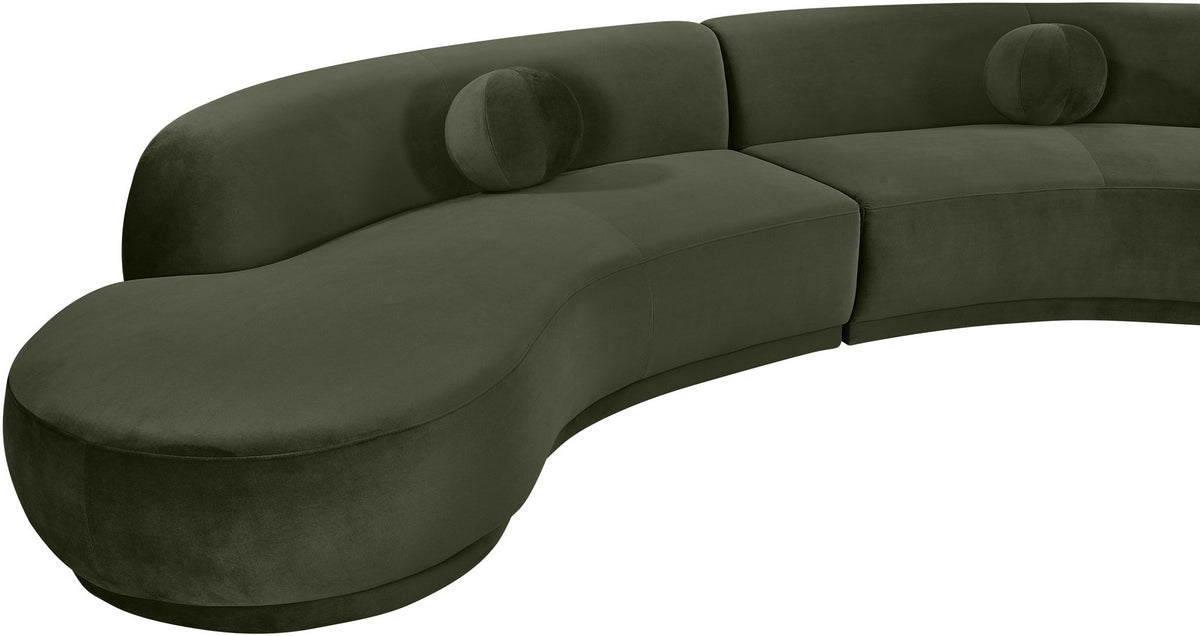 Avra - 177.5" Velvet Performance Fabric Upholstered Sectional