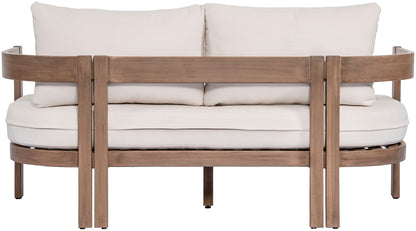 Newport - Water Resistant Fabric 65" Upholstered Outdoor Patio Loveseat