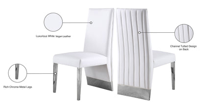 Porsha - Dining Chair (Set of 2) - Chrome Base