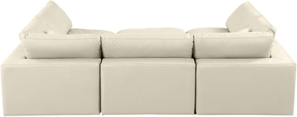 Comfy - 6 Piece Faux Leather Sectional