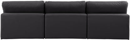 Comfy - Faux Leather Modular Armless Sofa 3 Seats