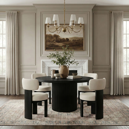 Atelier - Vegan Leather Upholstered Dining Chair (Set of 2) - Black Frame
