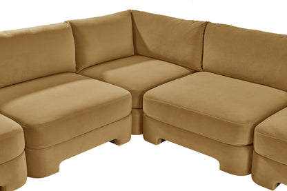 Hammond - Velvet Performance Fabric Upholstered 7 Piece Armless Sectional