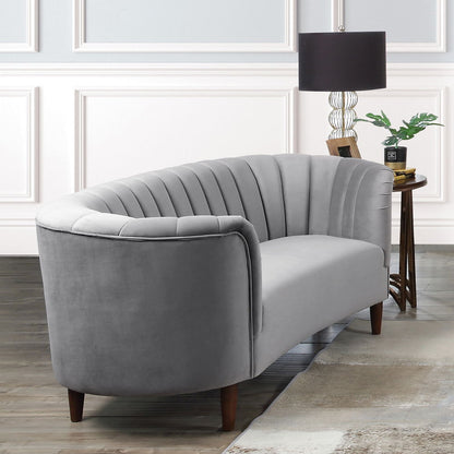 Millephri - Loveseat - Gray Velvet