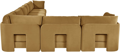 Hammond - Velvet Performance Fabric Upholstered 8 Piece L-Shaped Sectional
