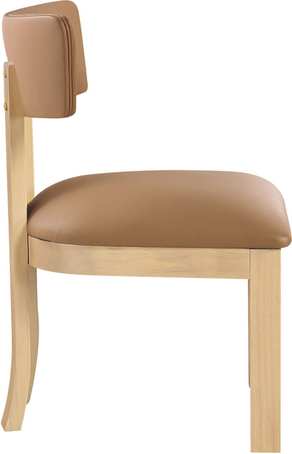 Lavrin - Vegan Leather Dining Side Chair (Set of 2) - Natural Base