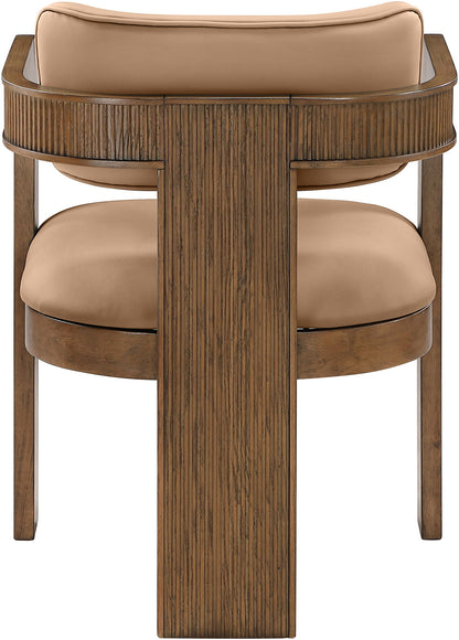 Sacha - Vegan Leather Upholstered Dining Chair With Brown Base (Set of 2)