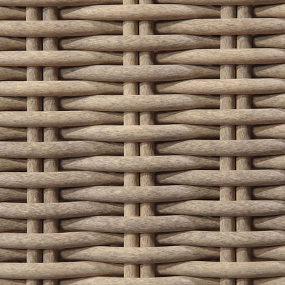 Seacrest - Olefin Water Resistant Fabric And Wicker Outdoor Patio Swivel Chair