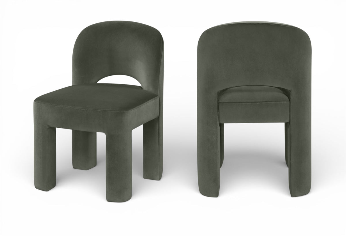 Celine - Velvet Performance Fabric Upholstered Dining Chair (Set of 2)