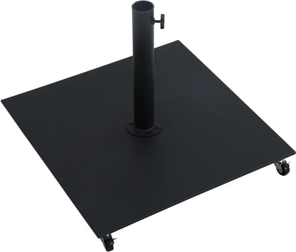 Amalfi - Aluminum Patio Umbrella - Black Base / Light Brown Pole