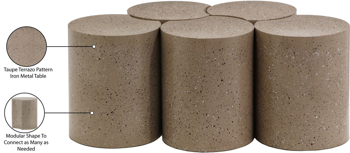 Dimple - 5 Piece Modular Coffee Table - Terazzo Finish