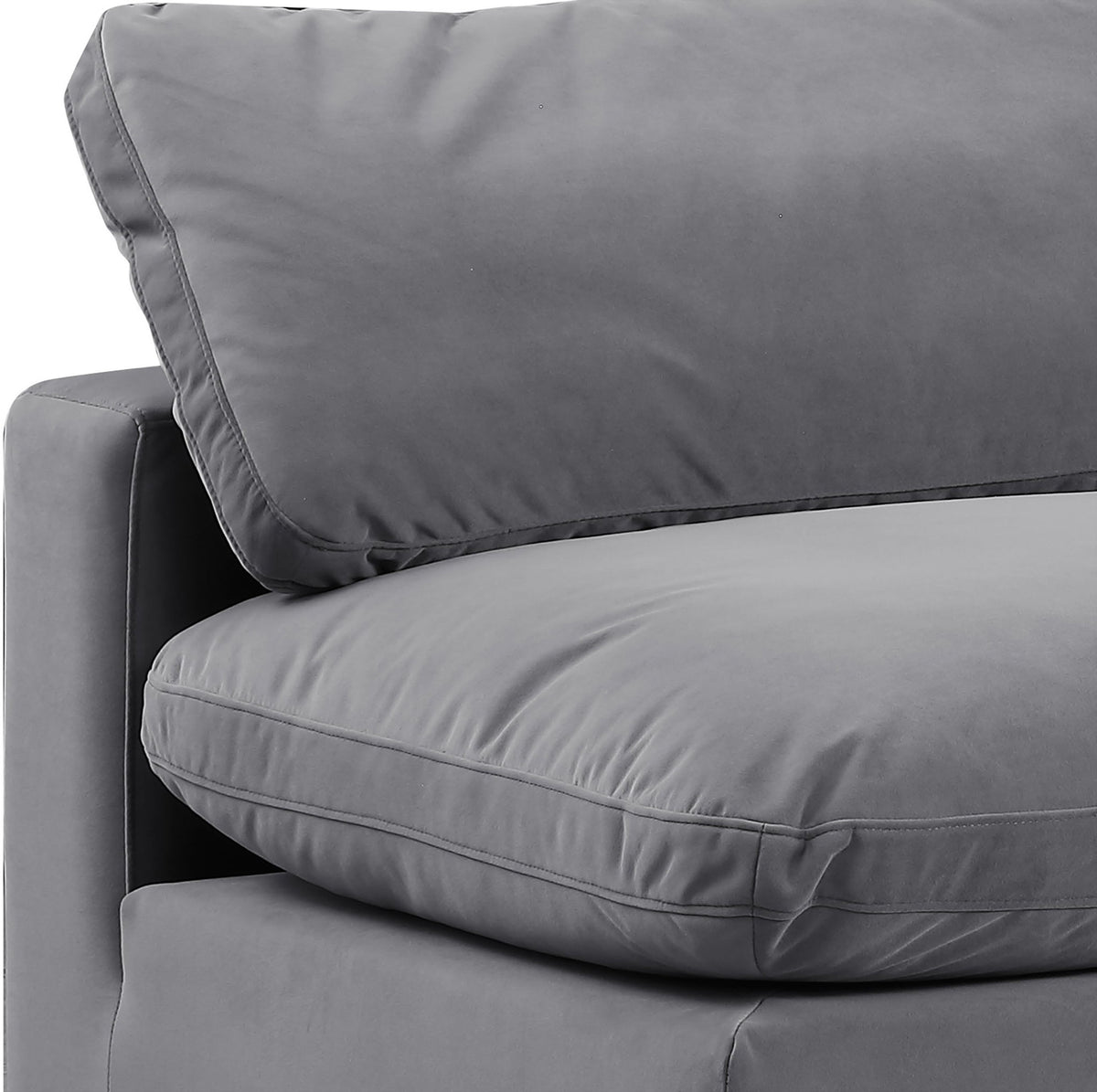 Comfy - Velvet Modular Armless Sofa 3 Seats