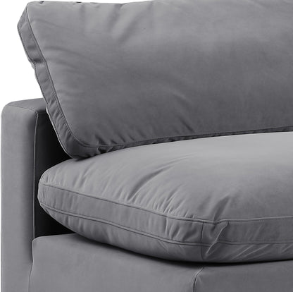 Comfy - Velvet Modular Armless Sofa 3 Seats