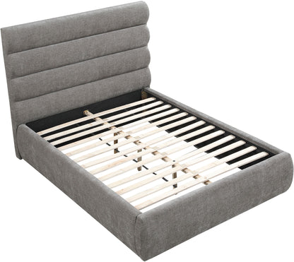 Adam - Chenille Fabric Bed With 52" Headboard