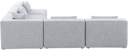 Cube - Linen 5 Piece Modular Corner Armless Sectional