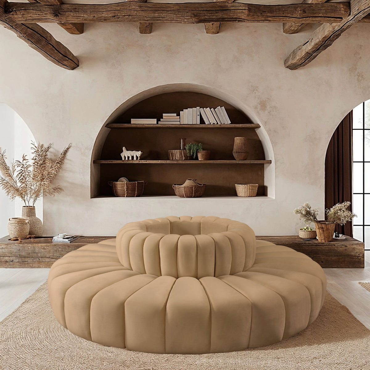 Arc - Velvet 8 Piece Round Modular Sofa