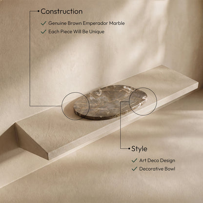 Livia - Genuine Marble Decorative Tray