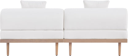 Laguna - 2 Piece Resilient Water Resistant Fabric 71" Outdoor Patio Armless Modular Loveseat