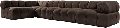 Orin - Velvet 5 Piece Modular Sectional