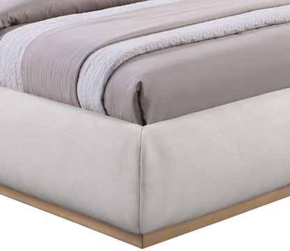 Vaughn - Linen Bed With Natural Base