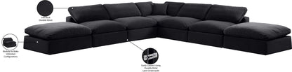 Comfy - 7 Piece Velvet Modular Corner Sectional