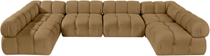 Orin - U-Shaped Velvet 6 Piece Modular Sectional