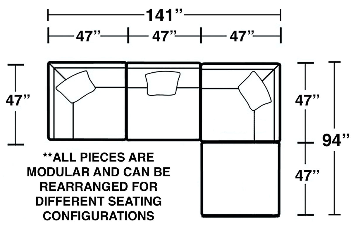 Posh - Modular Sectional And Ottoman