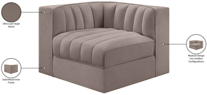 Rummi - Velvet Performance Fabric Upholstered Modular Corner Chair