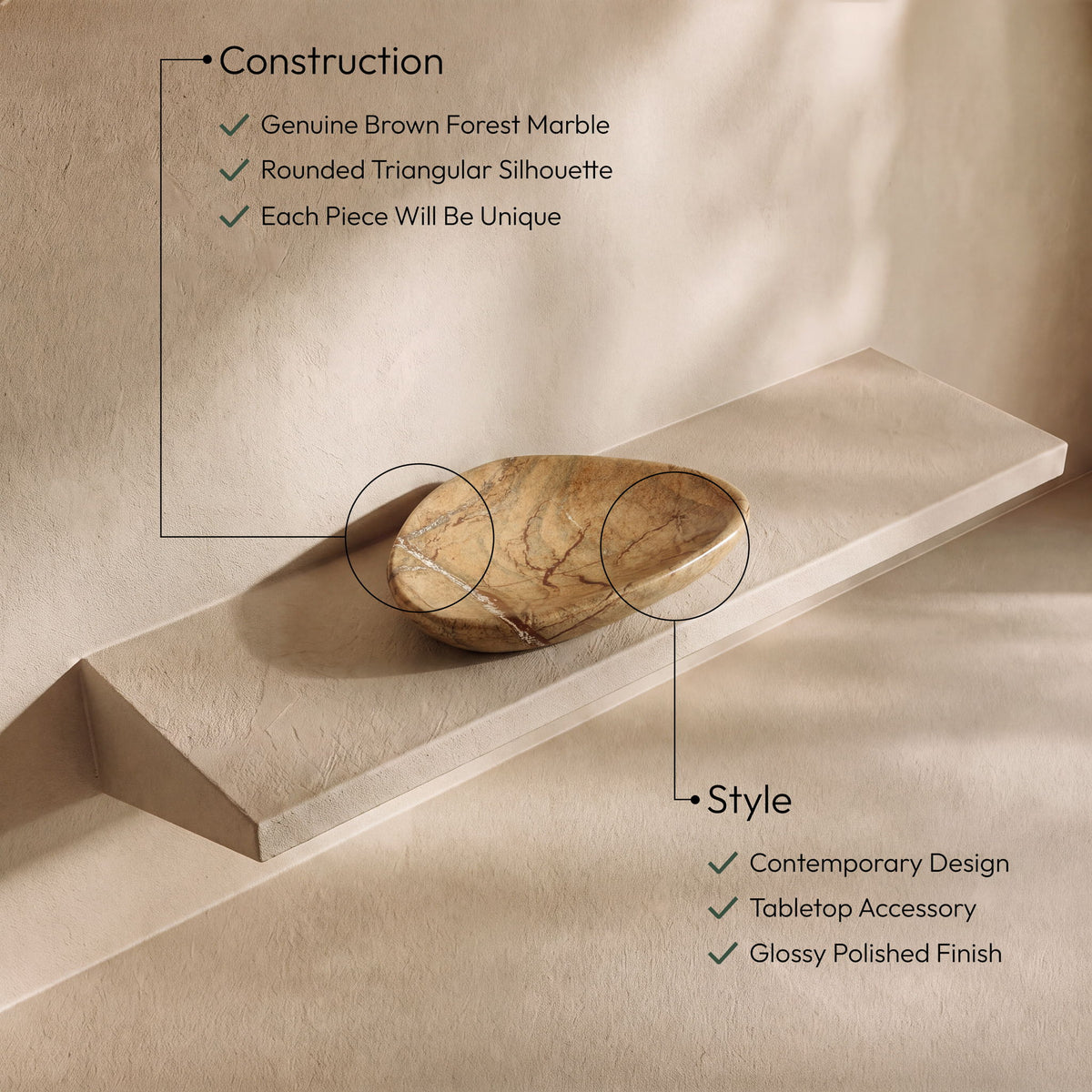 Whelan - Genuine Marble Bowl