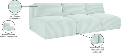 Shaggy - 3 Seat Modular Armless Sofa