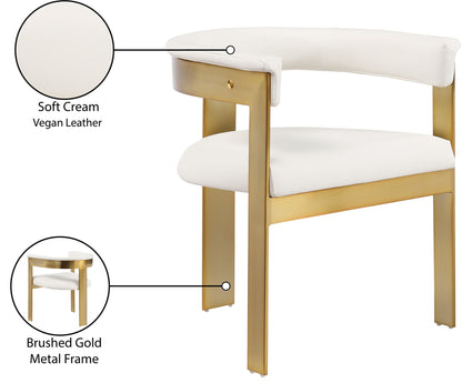 Romeo - Faux Leather Dining Chair With Gold Base (Set of 2)