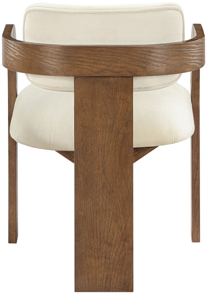 Cedra - Velvet Performance Fabric Upholstered Dining Chair (Set of 2) - Brown Frame