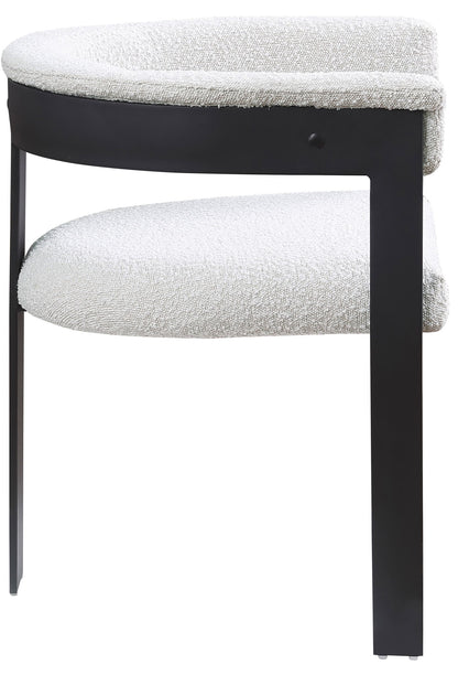 Romeo - Boucle Dining Chair With Black Base (Set of 2)