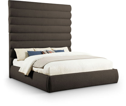 Adam - Boucle Fabric Bed With 89" Headboard