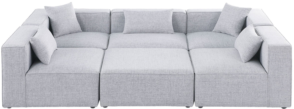 Cube - Linen 6 Piece Modular Sectional