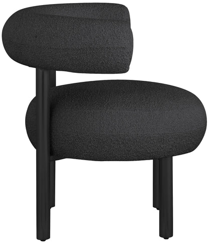 Bordeaux - Boucle Fabric Accent Chair With Black Legs