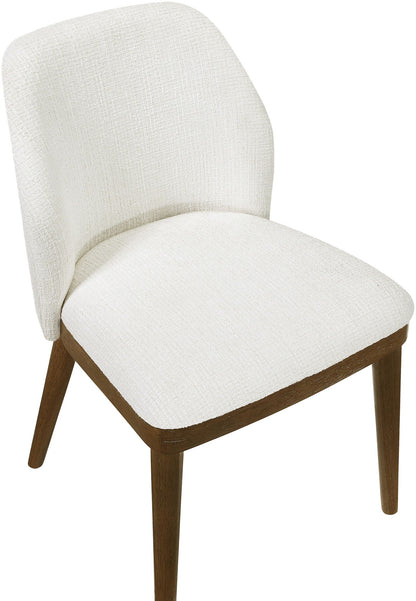 Valeo - Linen Textured Fabric Upholstered Dining Chair (Set of 2) - Painted Brown Base