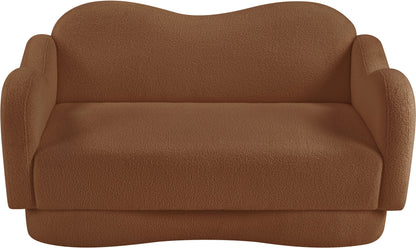 Bloom - Teddy Fabric Loveseat - Saddle