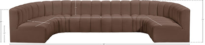 Arc - Faux Leather Modular U-Shaped Sectional