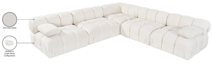 Orin - Velvet Fabric 5 Piece Modular Sectional
