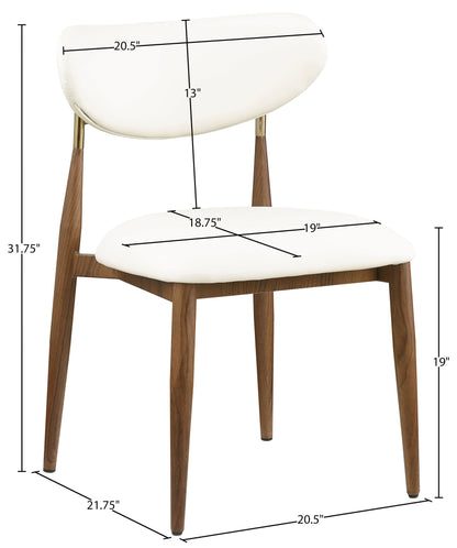 Ronda - Vegan Leather Upholstered Dining Side Chair - Walnut Legs