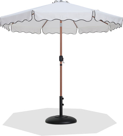 Amalfi - Patio Umbrella - Black Base / Light Brown Pole