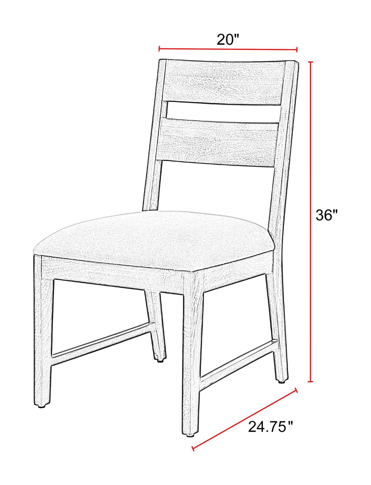 Portico - Ladderback Dining Chair (Set of 2) - Warm Brown