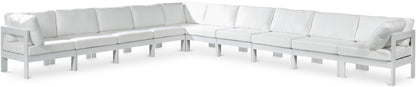 Nizuc - Outdoor Patio 10 Piece Modular Sectional With White Frame